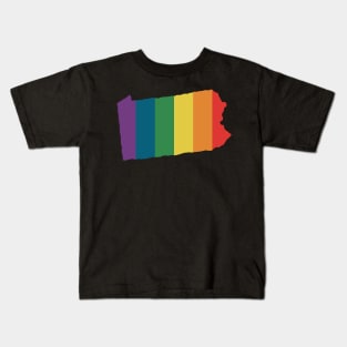 Pennsylvania State Rainbow Kids T-Shirt